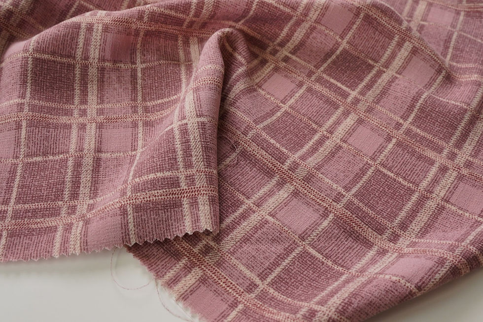 Thumbnail: LINEN LOOK SOFT SHADE TARTAN PLAIDS - APRICOT BNO2559