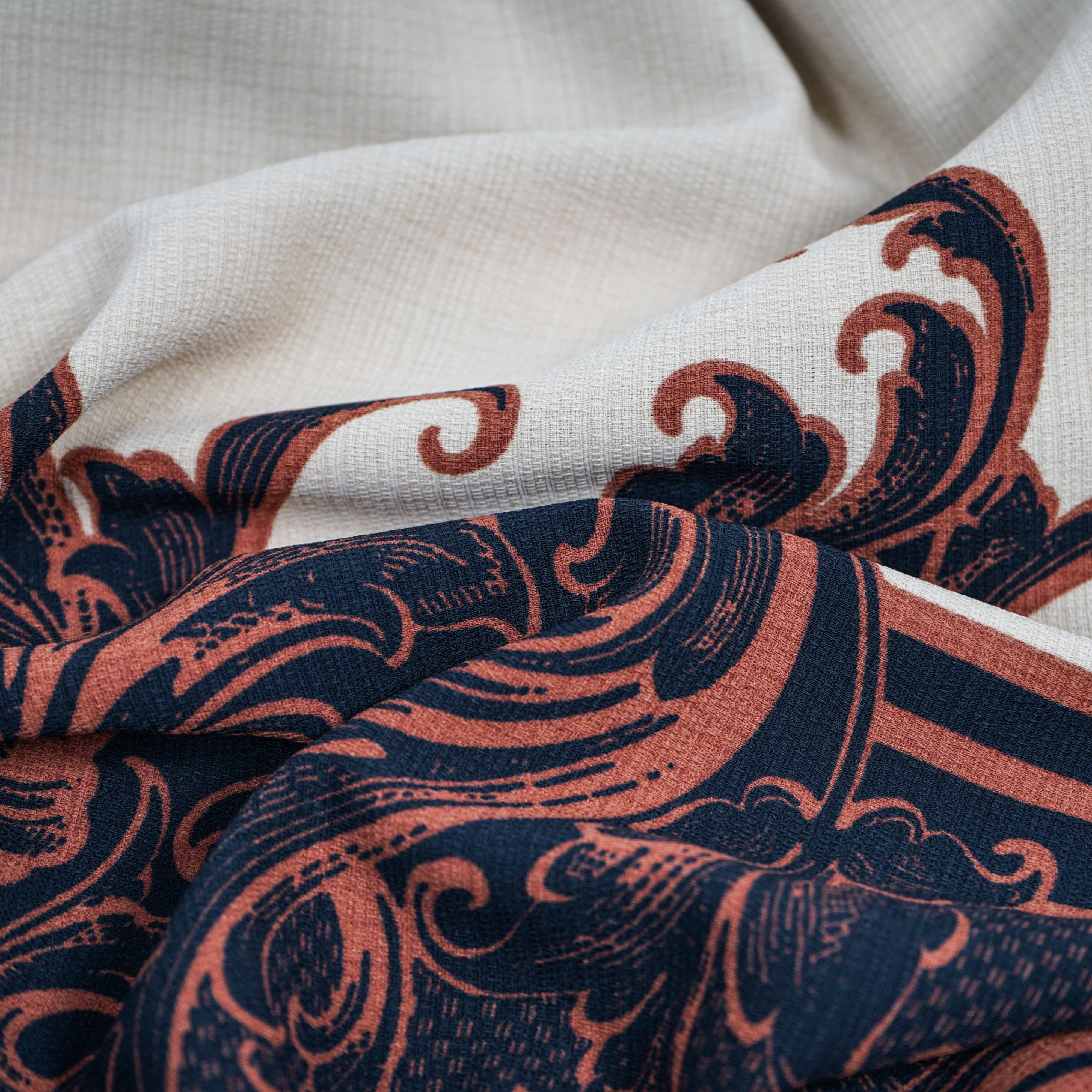 LOW TRIBAL PAISLEY LINEN POLYESTER WOVEN-2297