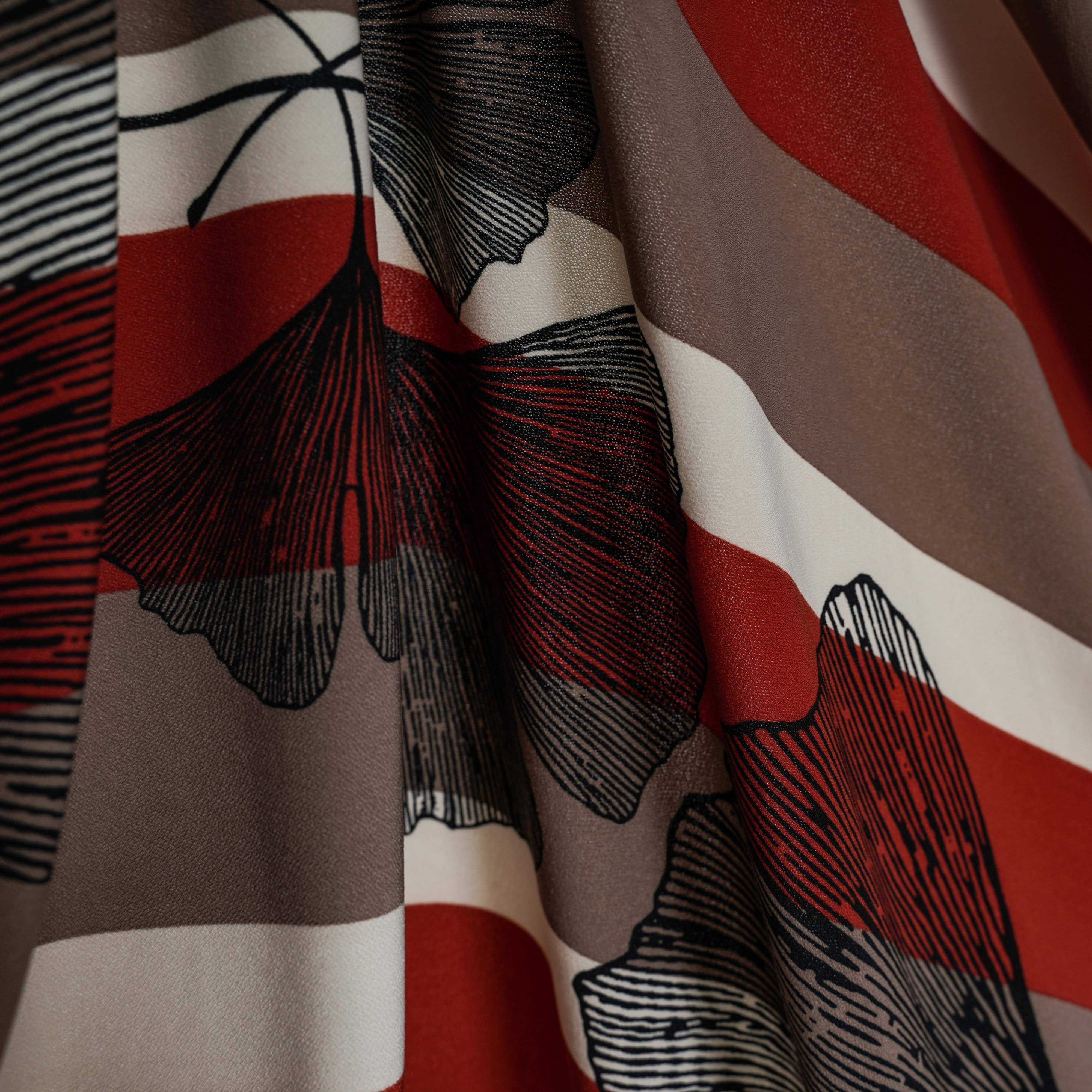 MIX FLORAL STRIPES LEMONSKIN POLYESTER KNIT - BOK2443