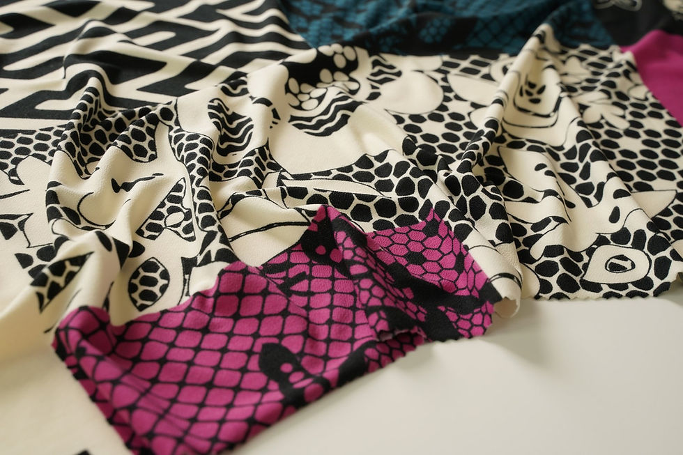 Thumbnail: PATCHWORK MIX PRINTS LEMONSKIN POLYESTER KNIT-TPE571