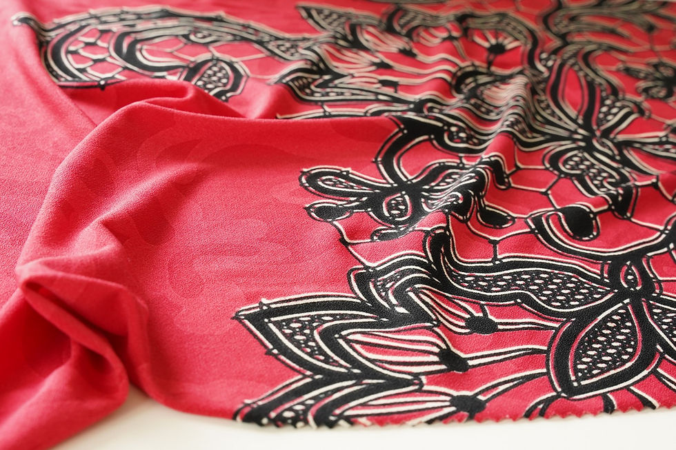 Thumbnail: FLORAL TRIBAL PRINTS LEMONSKIN POLYESTER KNIT-BJA123