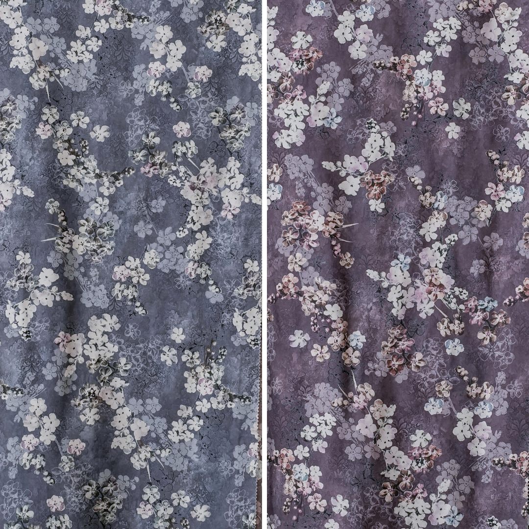 ZARA SATEN STRETCH DIGITAL PRINT FLORAL - G14490DTD