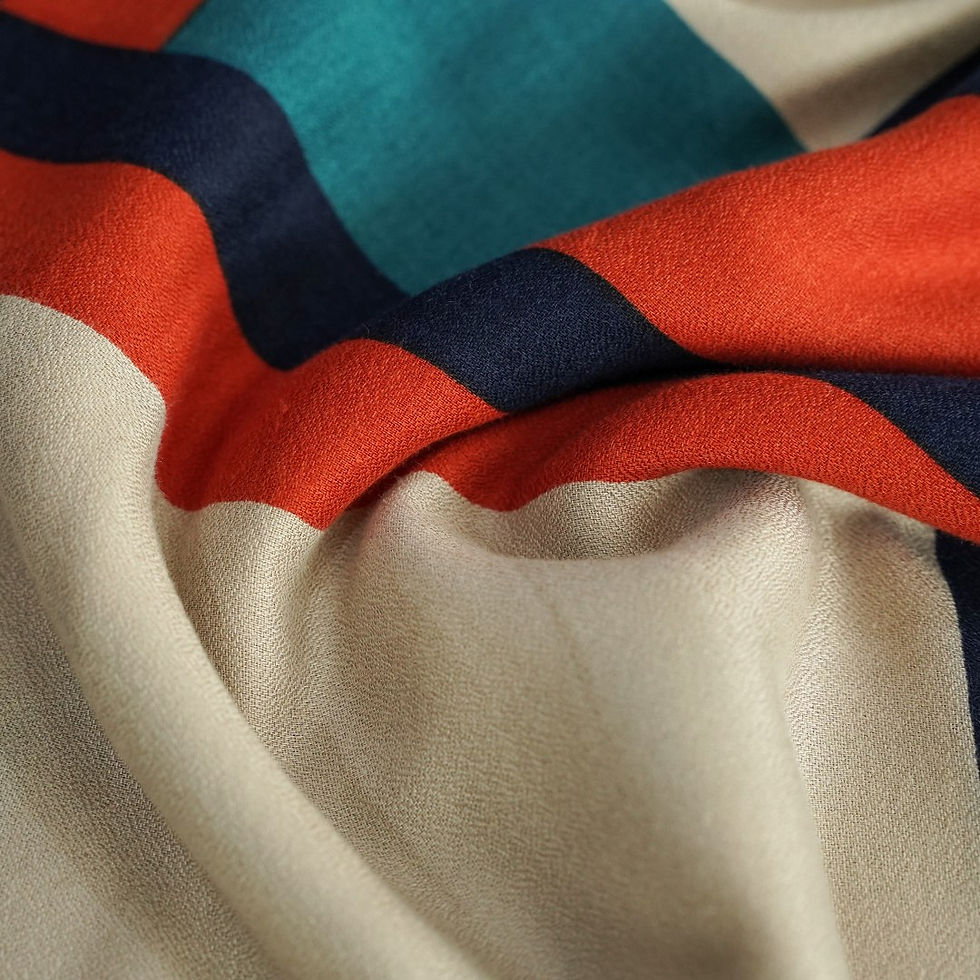Thumbnail: RETRO GEOMETRICAL LINES COTTON WOVEN-011925