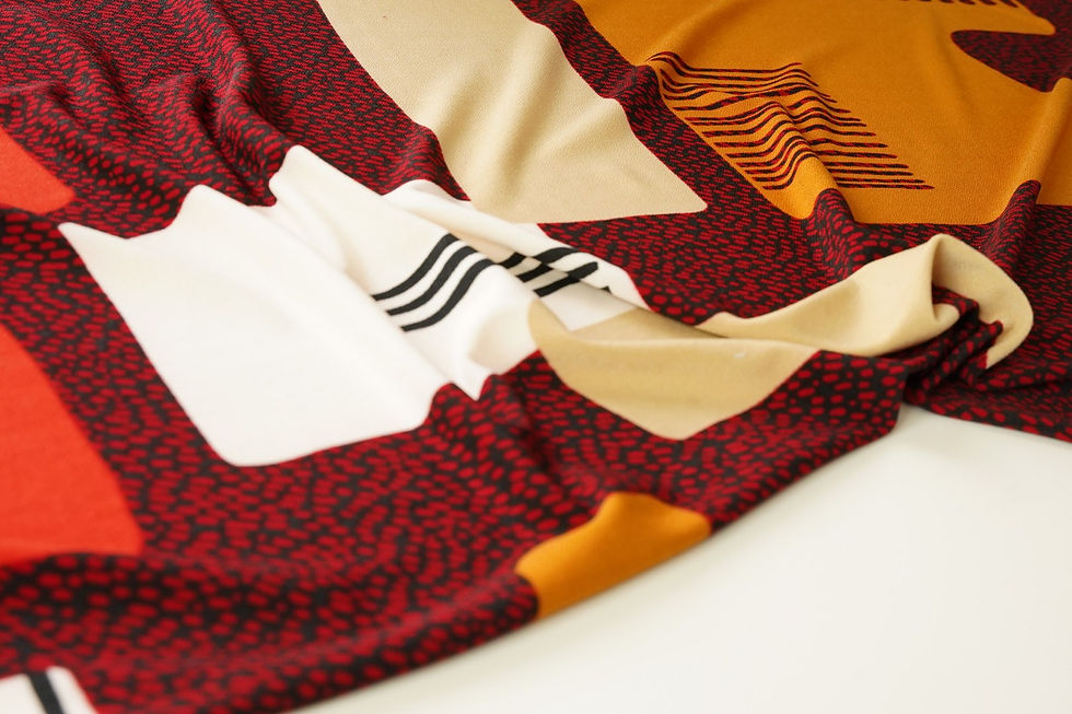 Thumbnail: GEOMETRIC RETRO PRINTS LEMONSKIN POLYESTER KNIT-TJA24