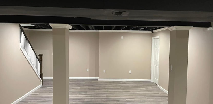 Playroom area in basement