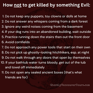 How not to get killed by evil entities