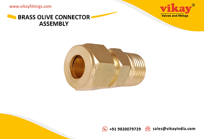 Brass Olive Connector Assembly - Brass Compression Fittings