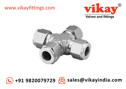 Raccord union cruciforme - 3 mm (diamètre extérieur du tube) - Raccords pour tubes en acier inoxydable 316