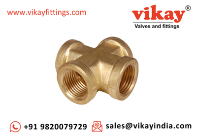 Brass Four Way Female - 3/8 Inch BSP - Brass Compression Fittings