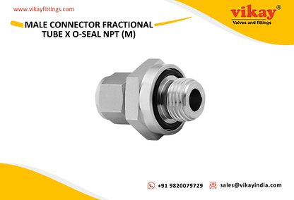 Connecteur mâle tube fractionné x joint torique NPT (M) - SS 316