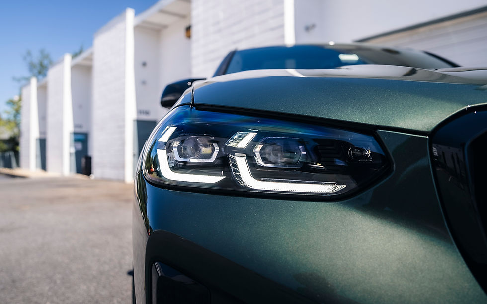 Green BMW Headlight