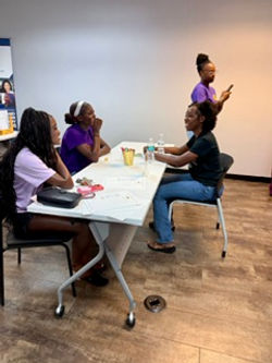 NGU youth participants in a group discussion at a community session