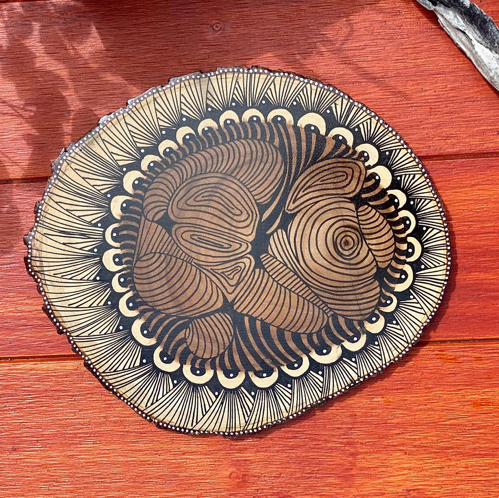 Thumbnail: Platter - Epoxy Raw Round - Gaia Weave