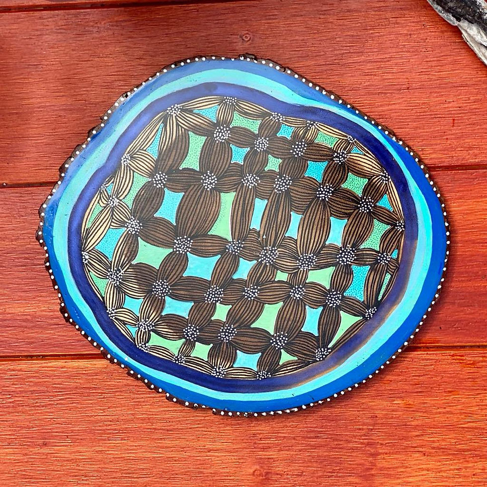 Thumbnail: Platter - Epoxy Raw Round - Gaia Weave