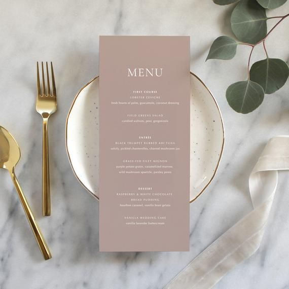 MENU da tovagliolo