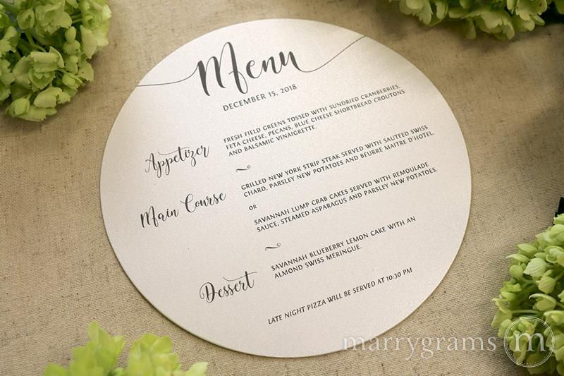MENU TONDO