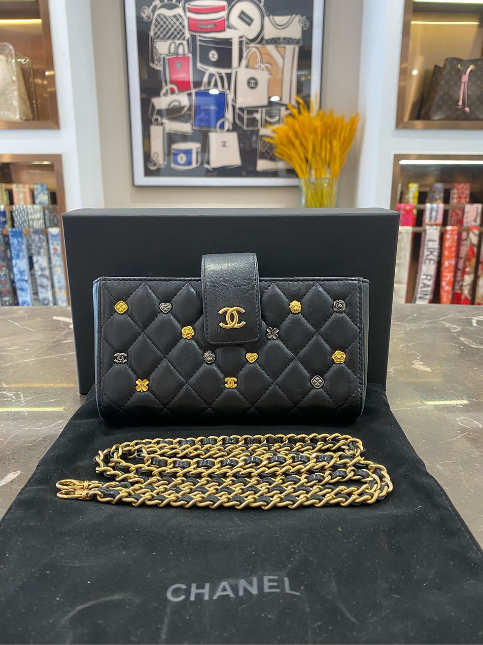 Chanel Limited Edition Badge WOC Chain Bag