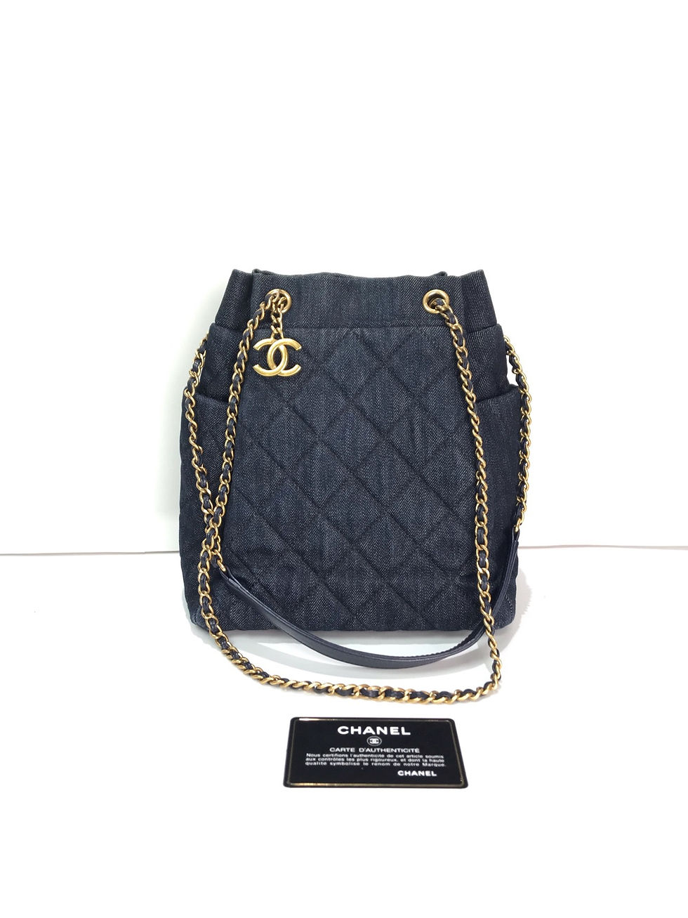 Chanel Denim Bucket Bag