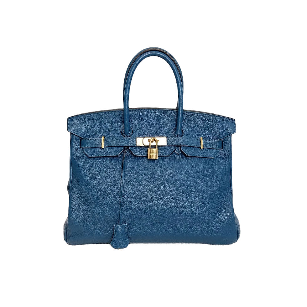 Hermes Birkin 35 Peacock Blue with Gold Hardware