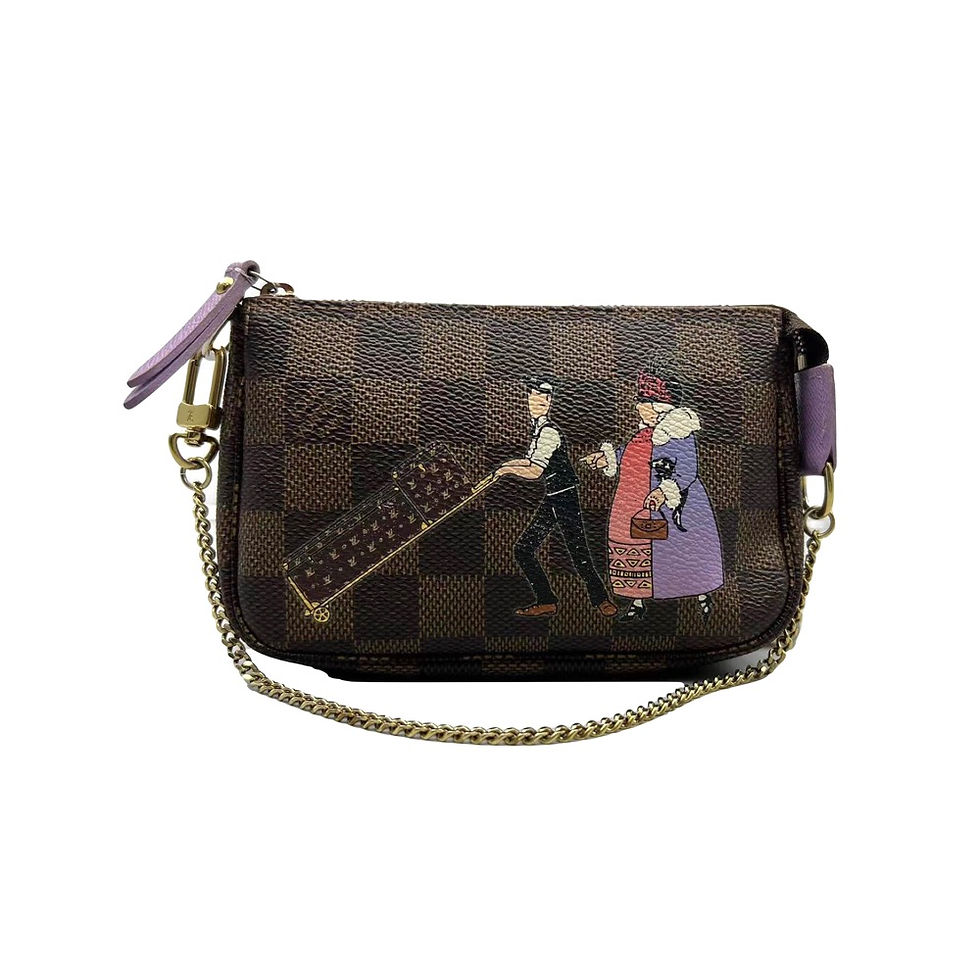 棋盘格迷你零钱包