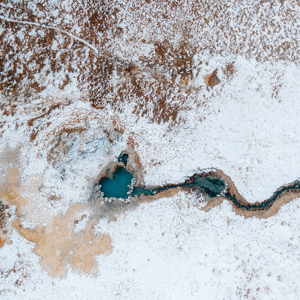 Heart Shaped Hot Spring at Wild Willys in Mammoth