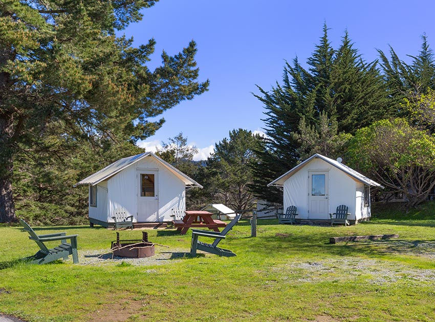 glamping tent bungalows costanoa resort california