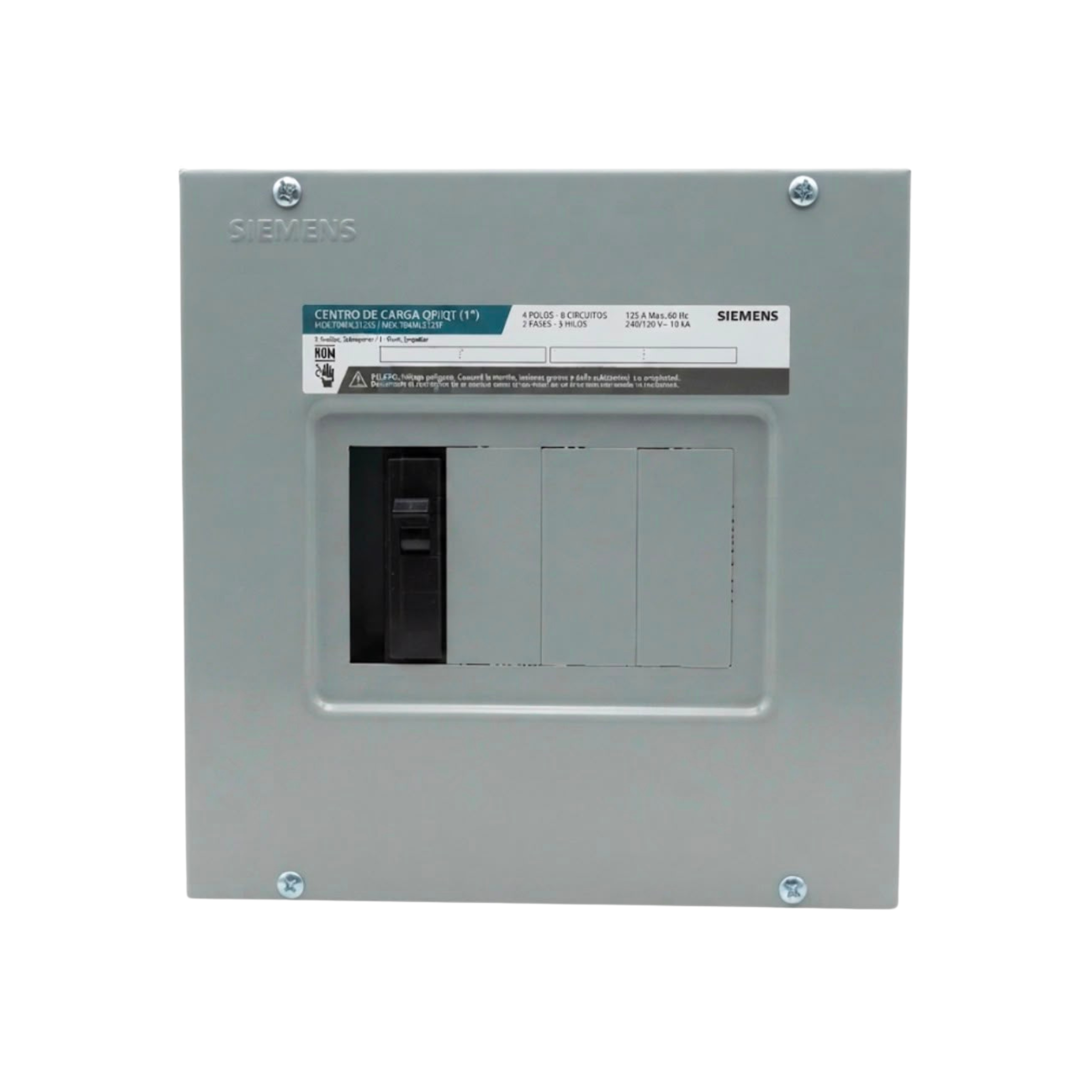 Centro de carga Siemens QD de 4 espacios para empotrar