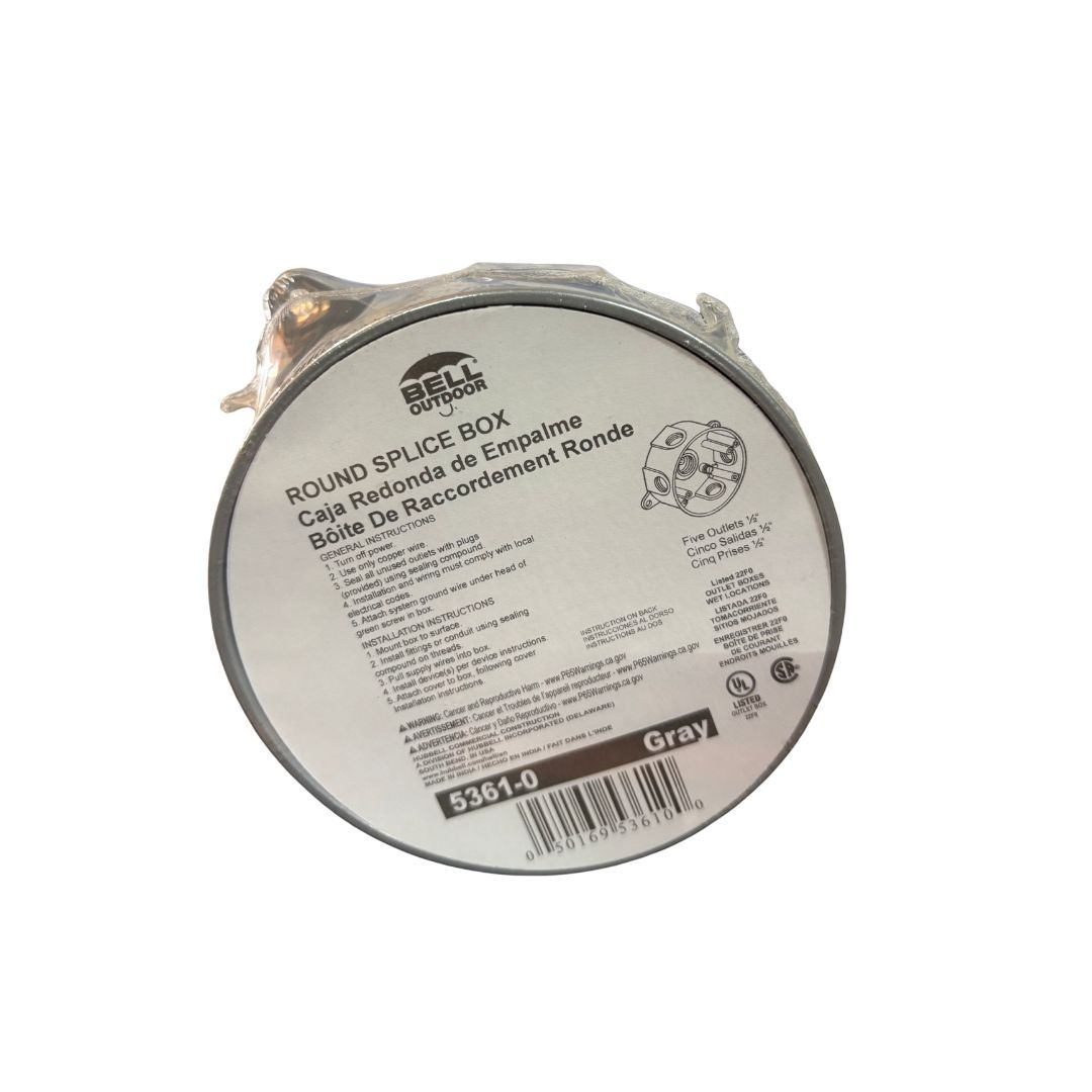 Caja redonda de empalme de aluminio fundido 5361-1