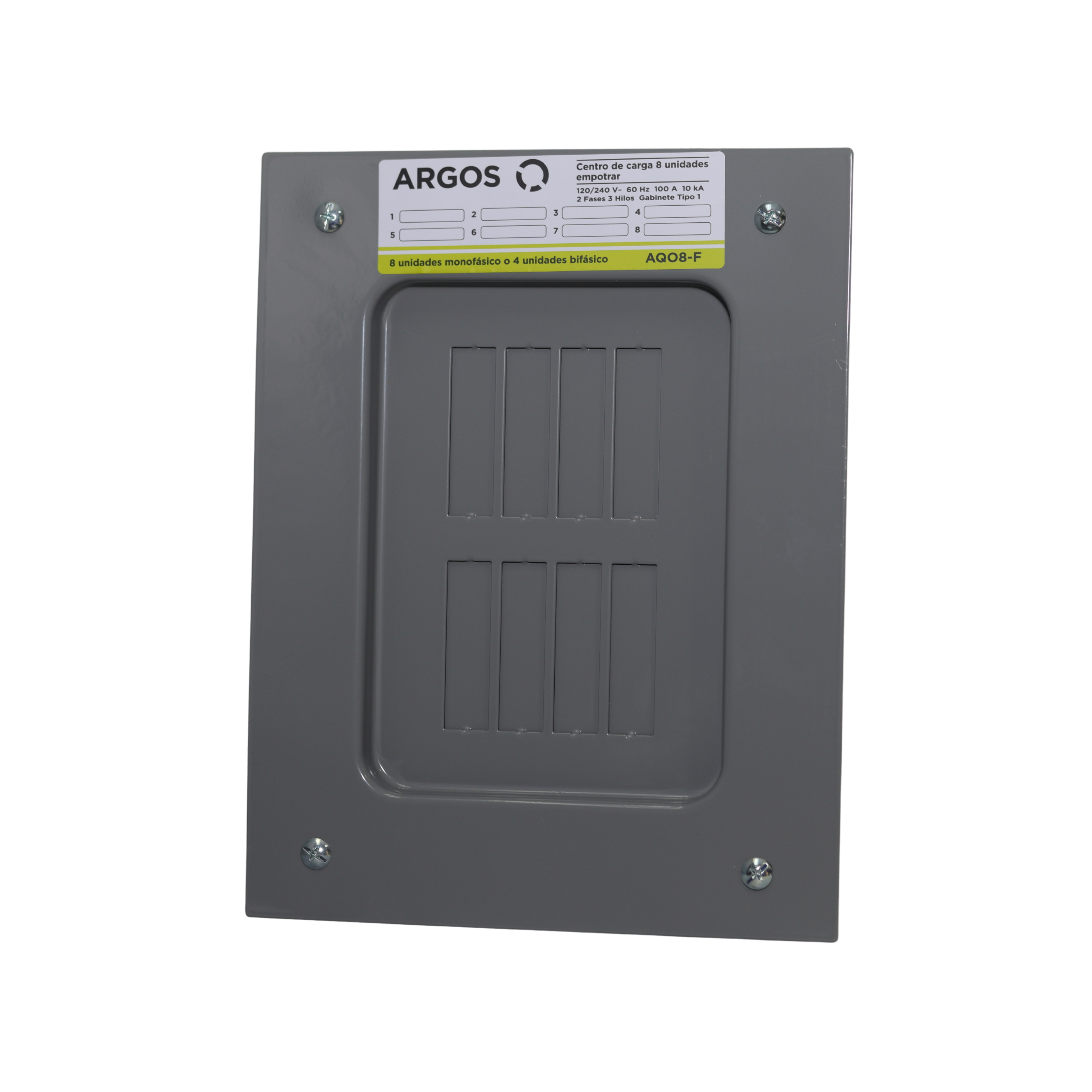 Centro de carga de 8 espacios empotrable 100 A 120/240 V