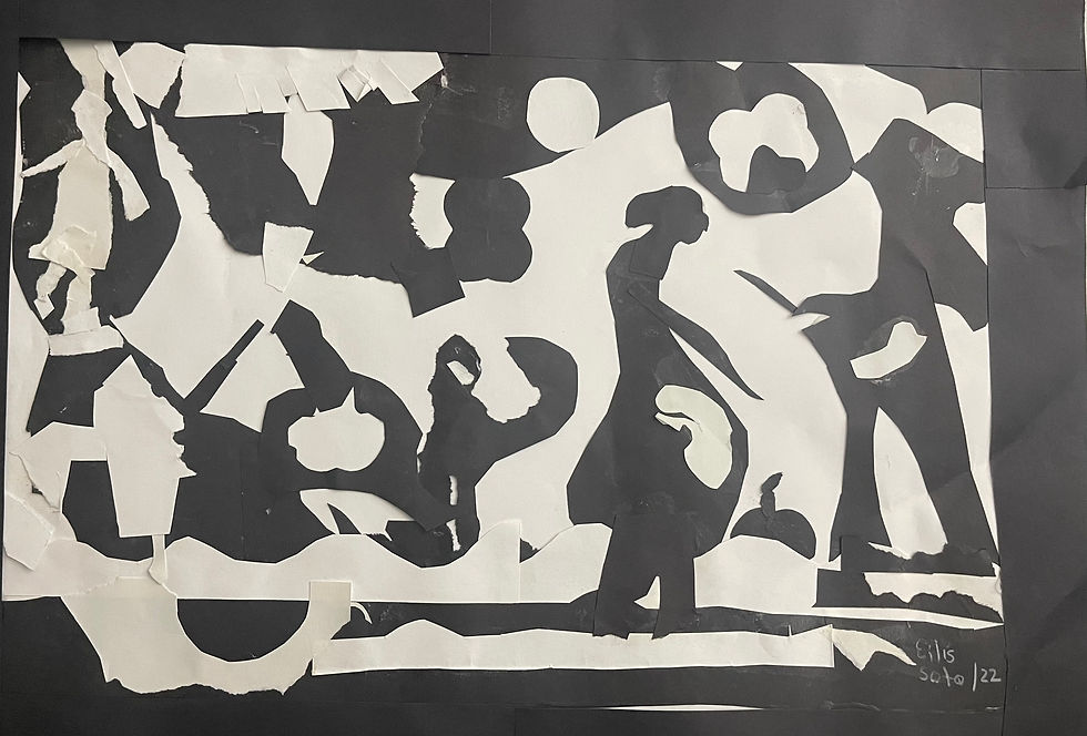 Black and white paper cuts