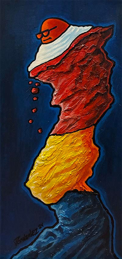 Red, Yellow, Blue, Egg On Top