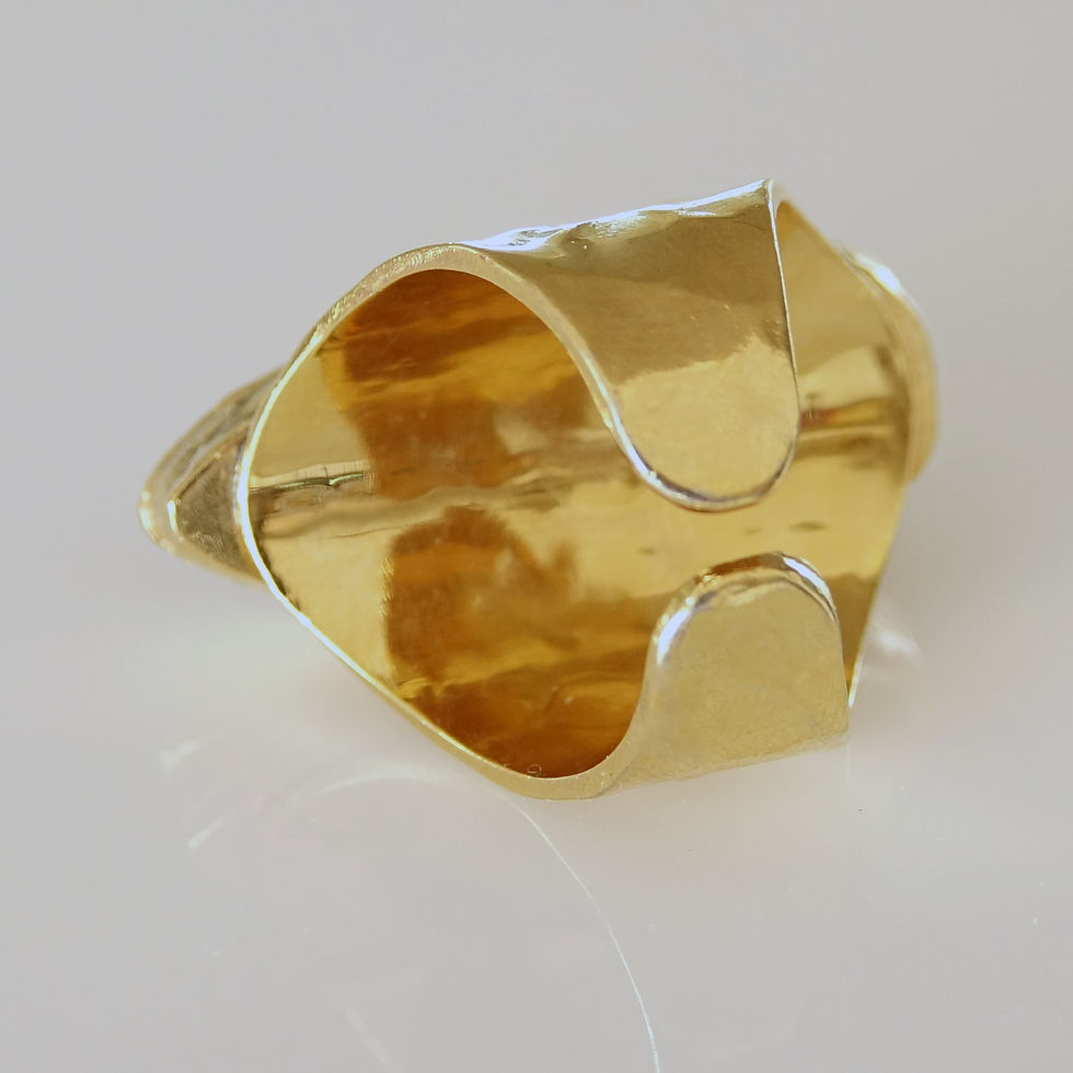 Thumbnail: Labradorite Gold Statement Ring Blue