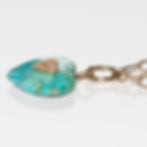 Turquoise Heart 14K Diamond Charm Chain Necklace