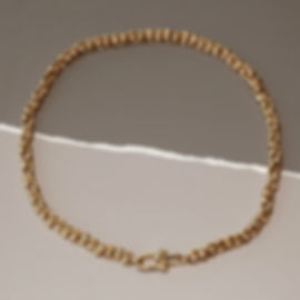 Gold Chain Necklace Front Opening Hardware Clasp for Charms