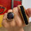 Thumbnail: Black Tourmaline Gold Ring Natural Form