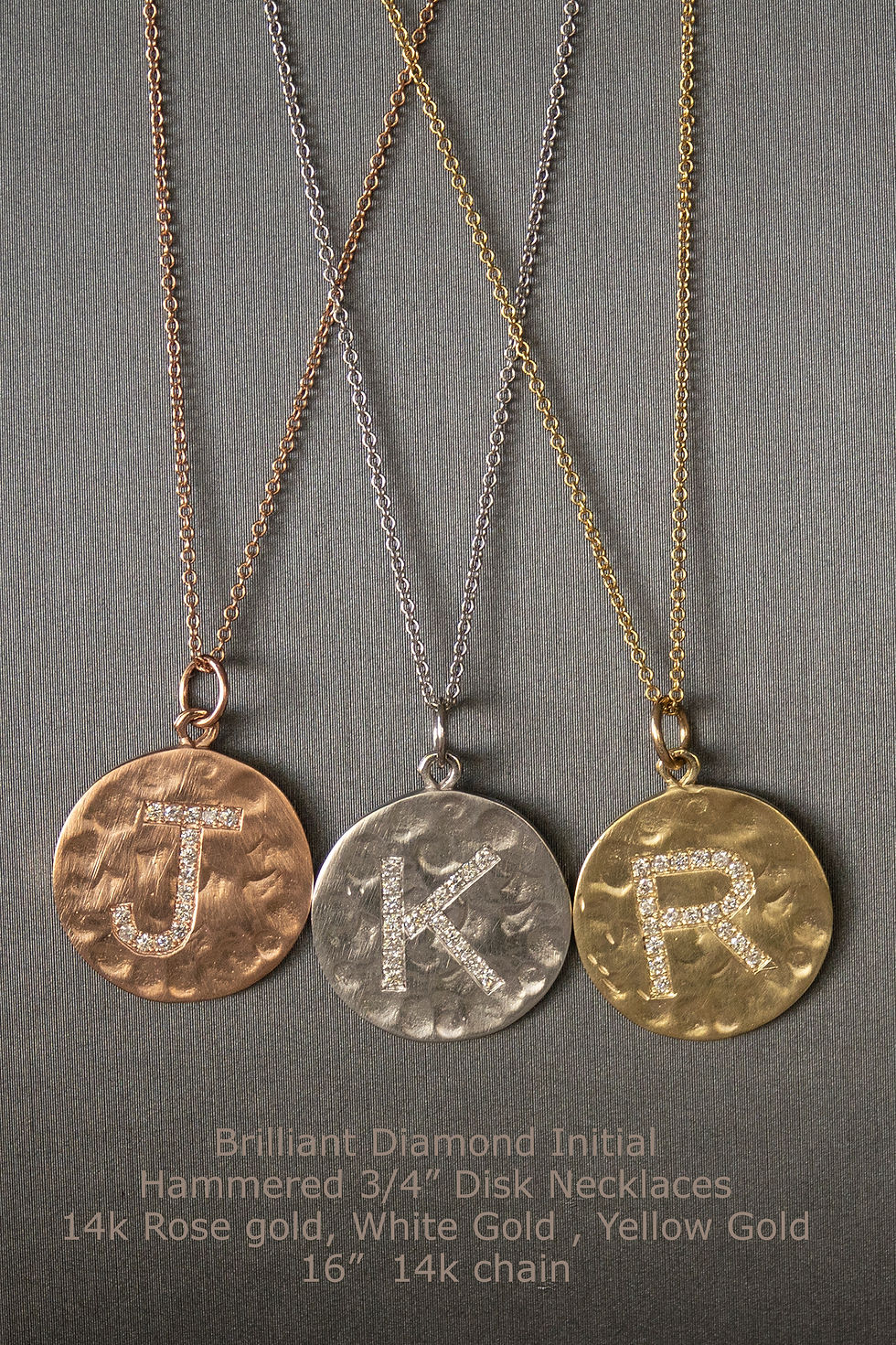 Thumbnail: Diamond 14k Yellow Gold Initial Pendant