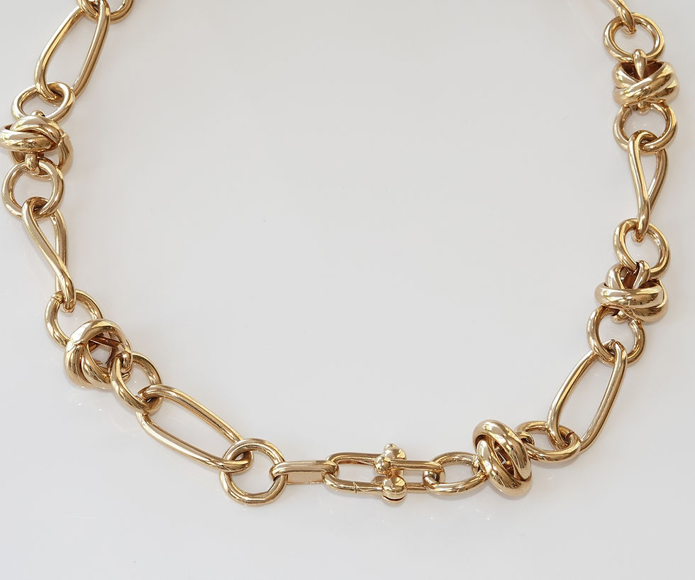 Thumbnail: Chunky Gold Chain Statement Necklace Detachable