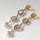 Thumbnail: Krysia Renau Amethyst Pearl Opal Gold Long Statement Earrings Posts