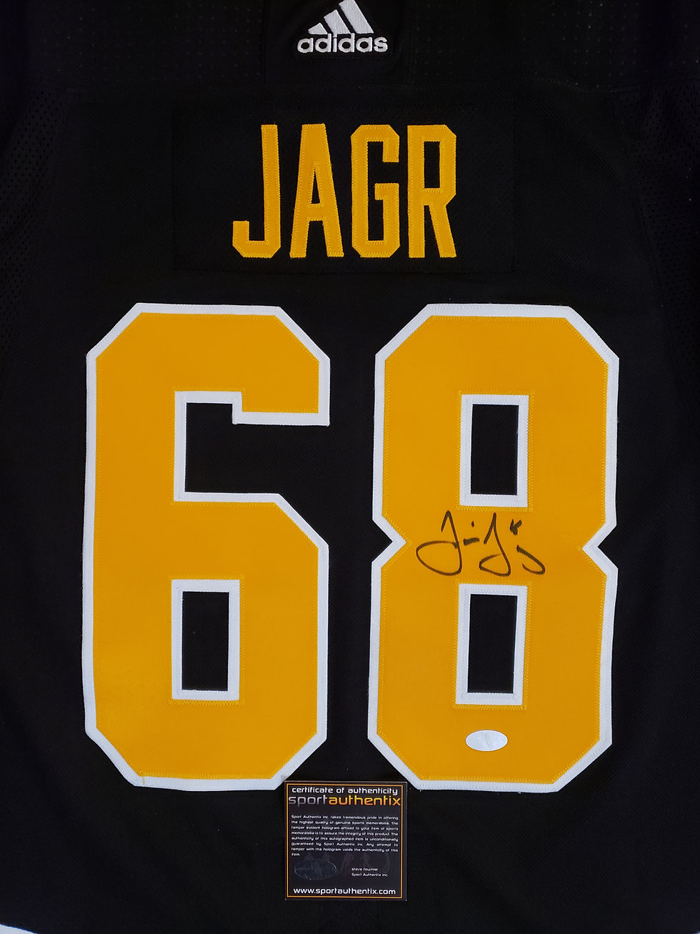 Thumbnail: Jaromir Jagr Autographed Pittsburgh Penguins Adidas Jersey Sports Authentix COA
