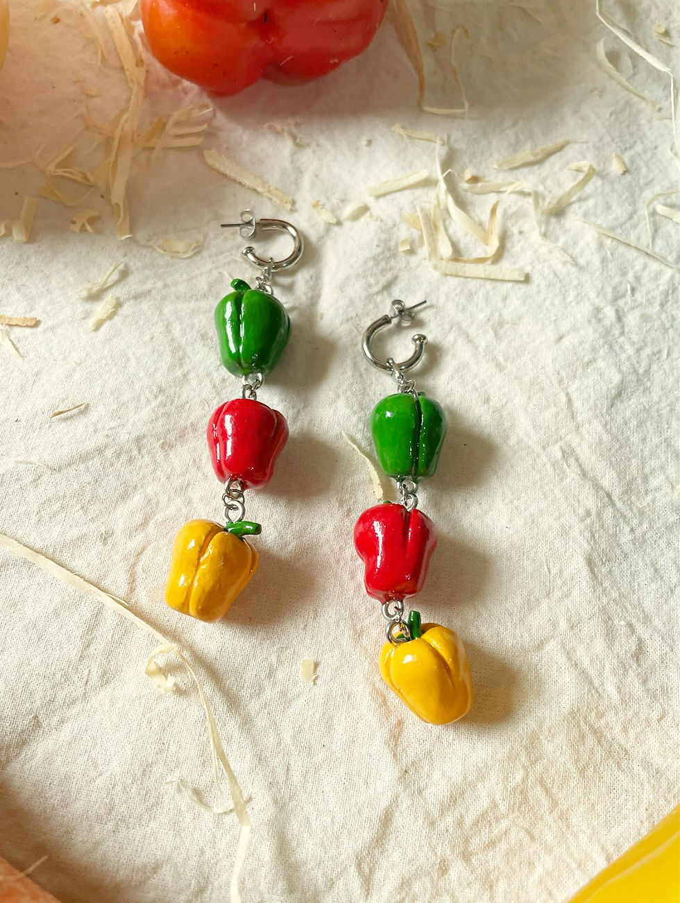 Miniatura: brinco pimentões