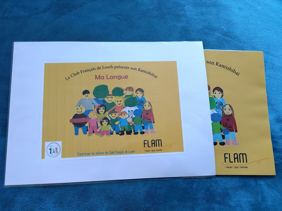 Illustrating a Kamishibai with the children of the Club Français de Louth