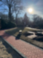 Brick paver walkway installation with border detail in Dartmouth, Massachusetts by Breeze Landscape & Design serving Bristol County homeowners.