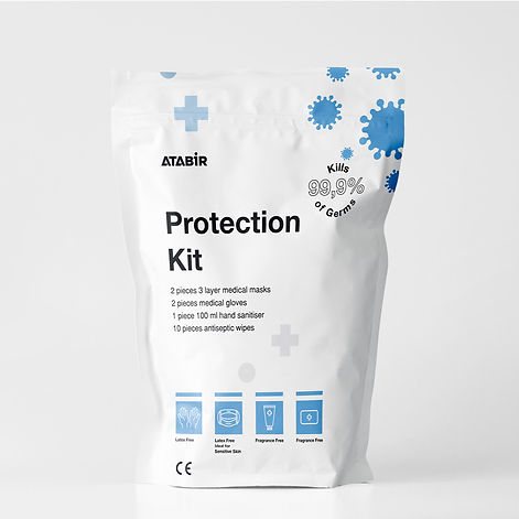 protection kit front design label packaging