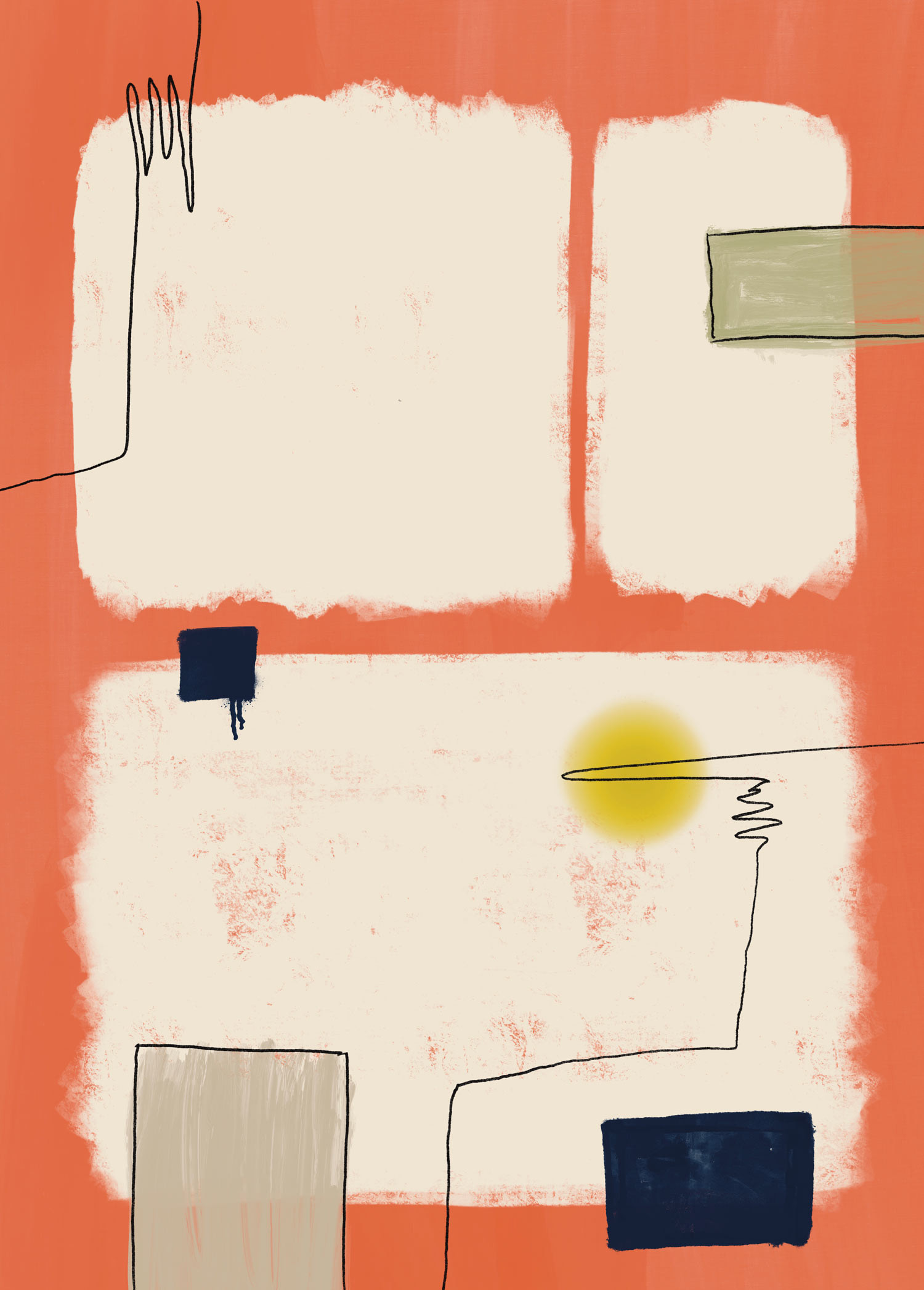 orange poster and digital art prints
