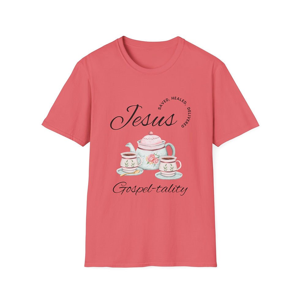 Thumbnail: Gospel Tea Party T-Shirt with Fun Teapot Design