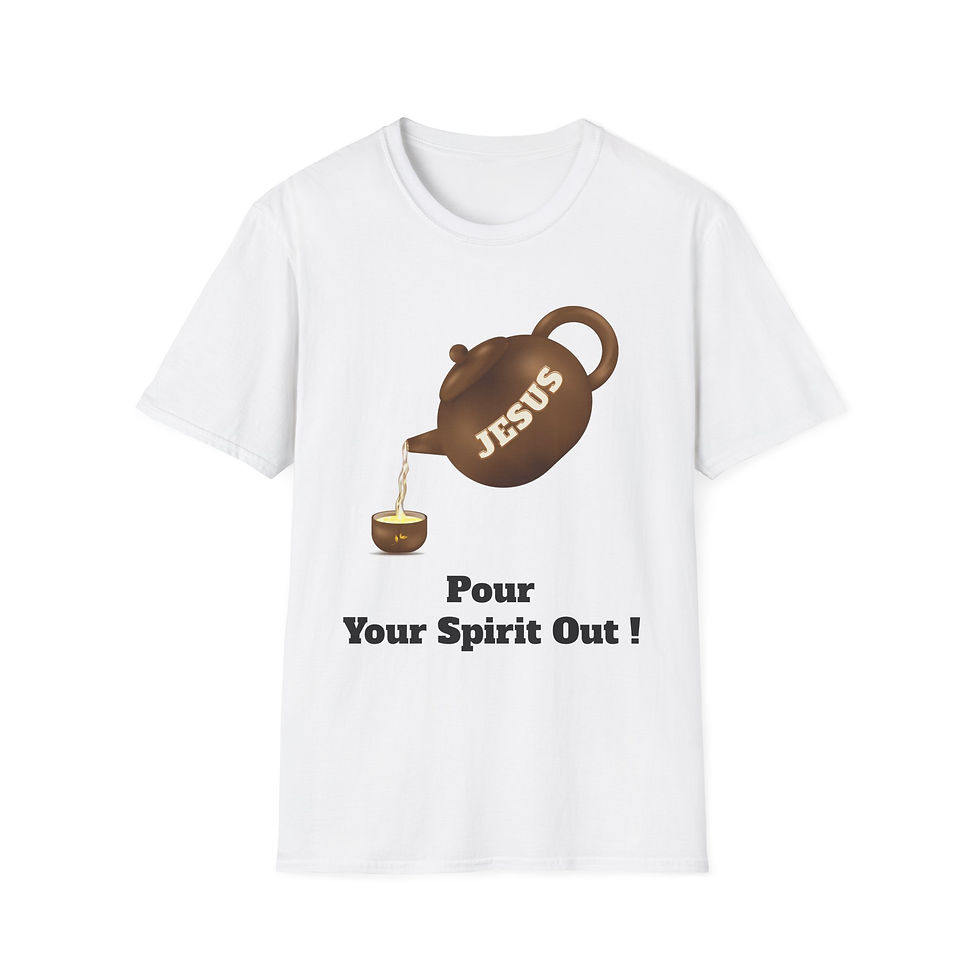Thumbnail: Unisex Softstyle T-Shirt – "Pour Your Spirit Out!" Inspirational Tee