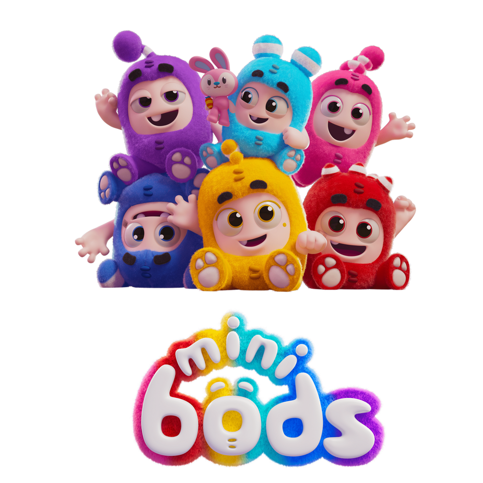 Minibods logo with the colorful Minibods characters who turn everyday moments into fun adventures.
