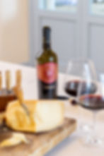 Umbrian wine and cheese served at Poggio Posillipo estate