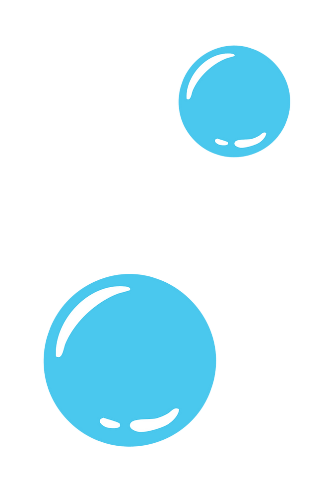 Two blue bubbles