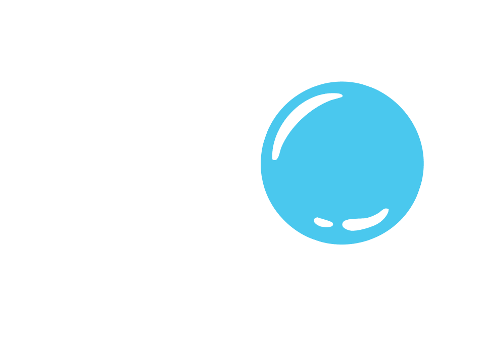 Two blue bubbles